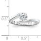 14k White Gold AAA Diamond solitaire ring