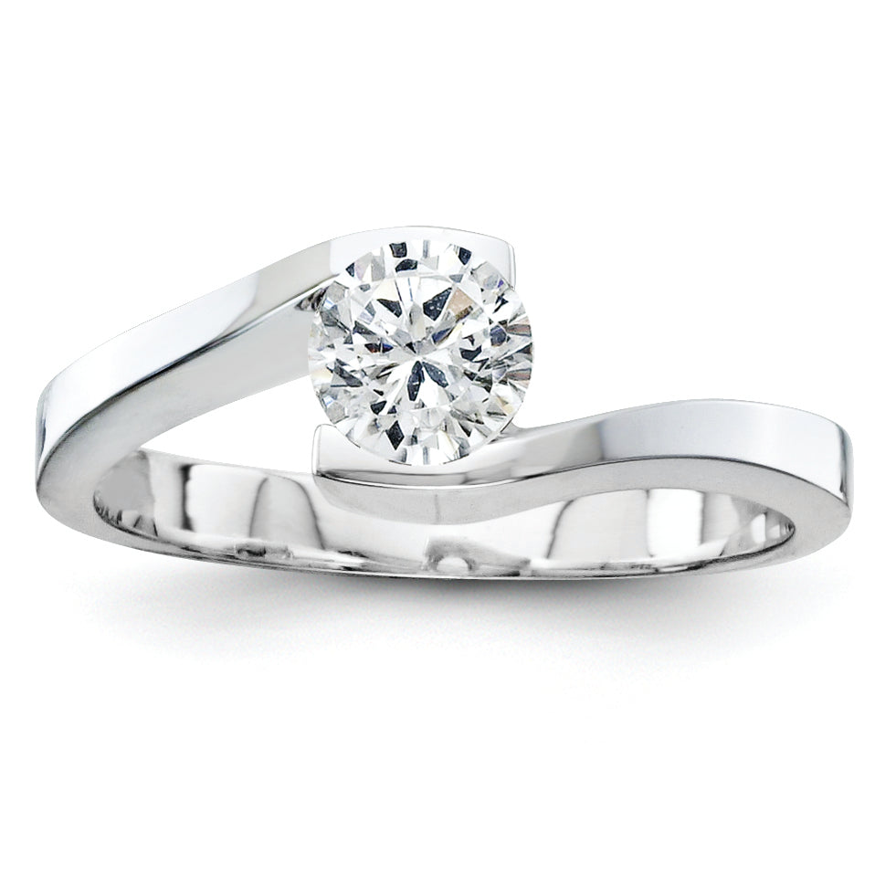14k White Gold VS Diamond solitaire ring