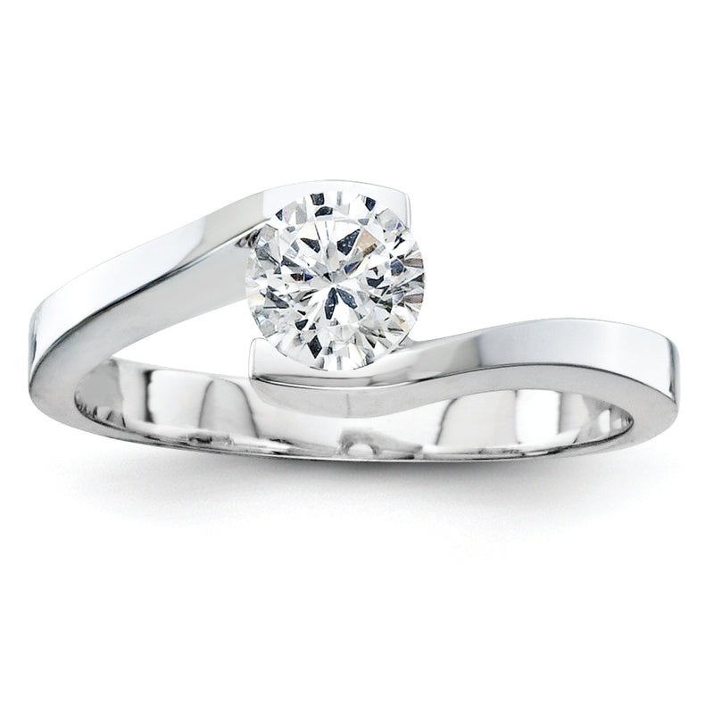 14k White Gold VS Diamond solitaire ring