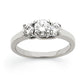 14k White Gold VS Diamond three stone ring