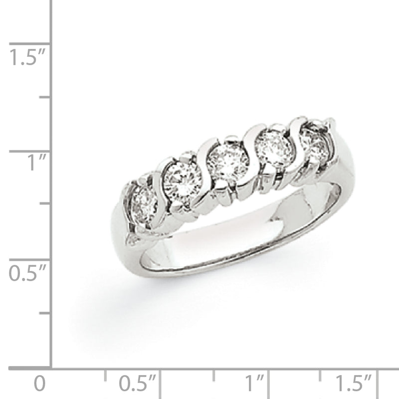 14k White Gold A Diamond Anniversary Band