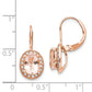 14k Rose Gold Morganite & Diamond Earring