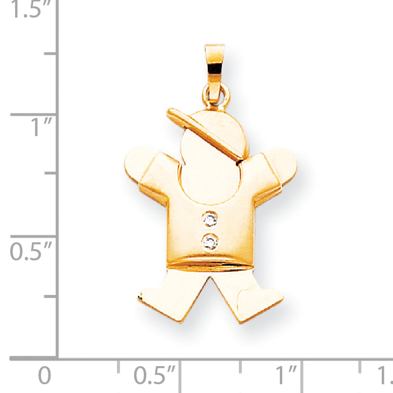 14k VS Diamond kid pendant