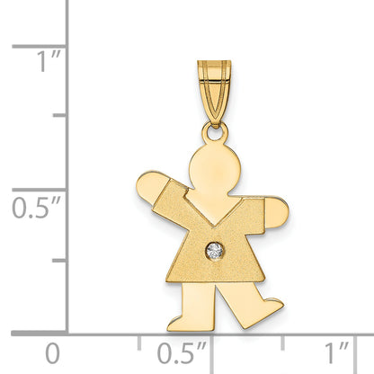 14k VS Diamond kid pendant