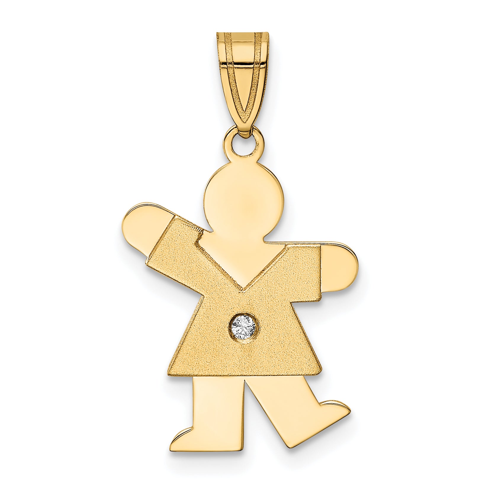14k VS Diamond kid pendant
