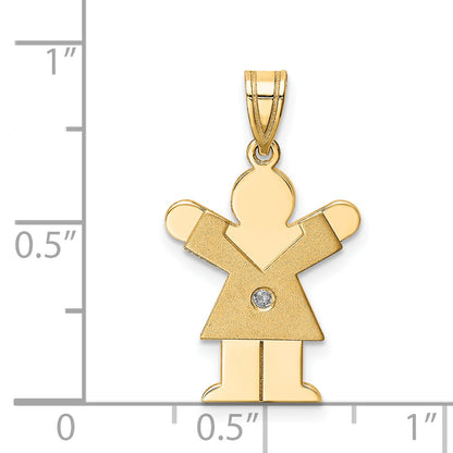 14k A Diamond kid pendant