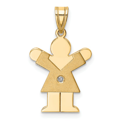 14k A Diamond kid pendant