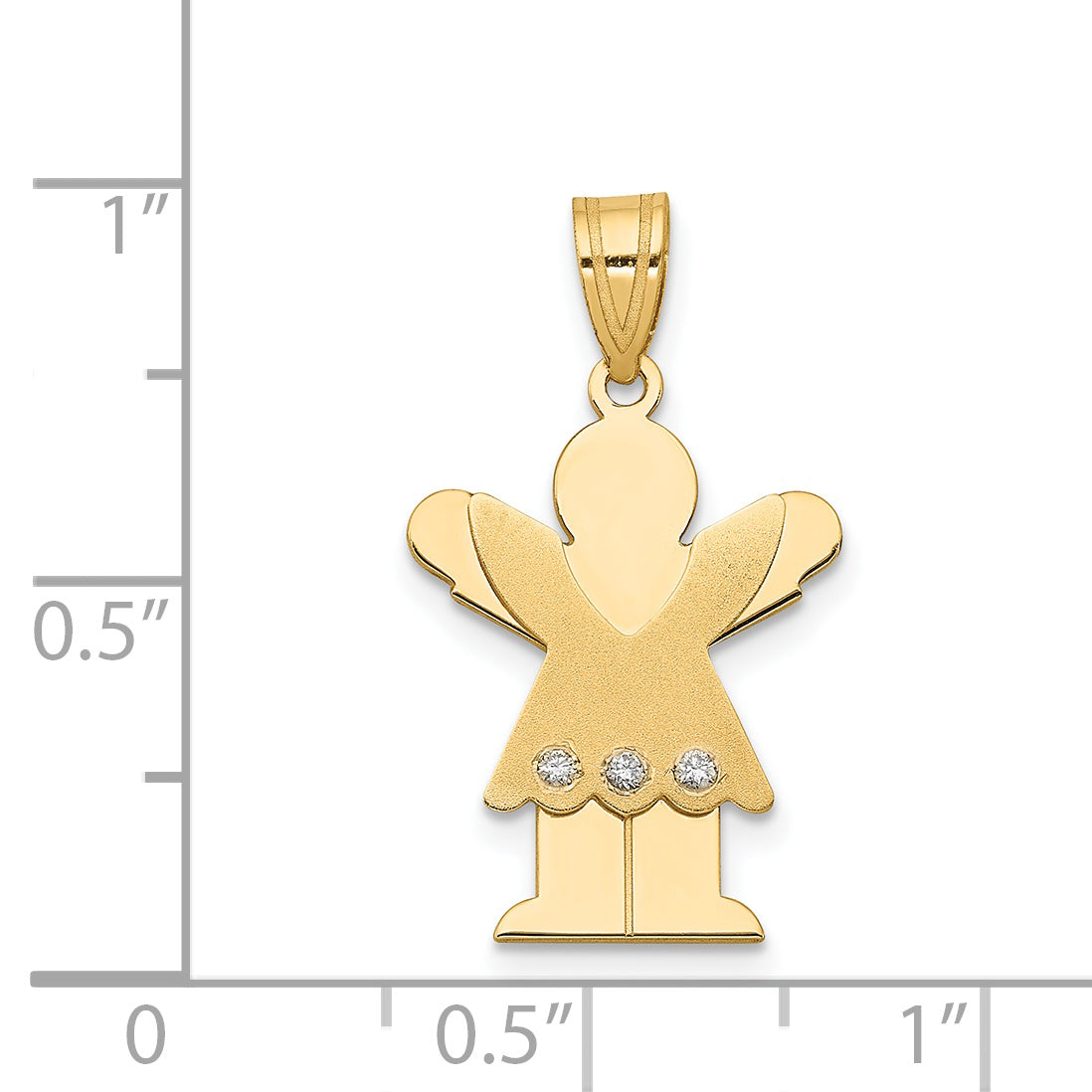 14k VS Diamond kid pendant