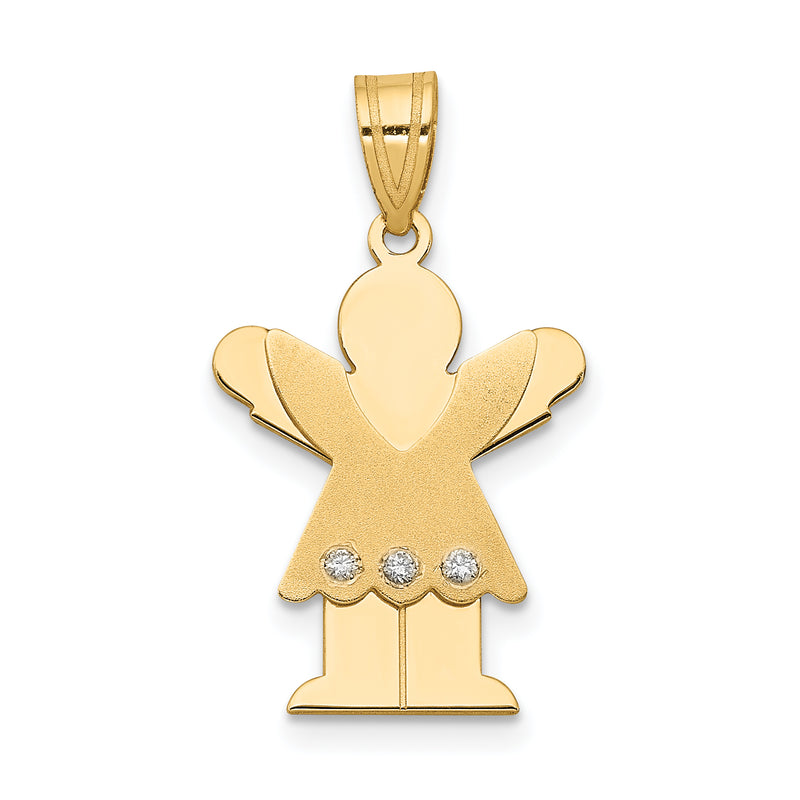 14k A Diamond kid pendant