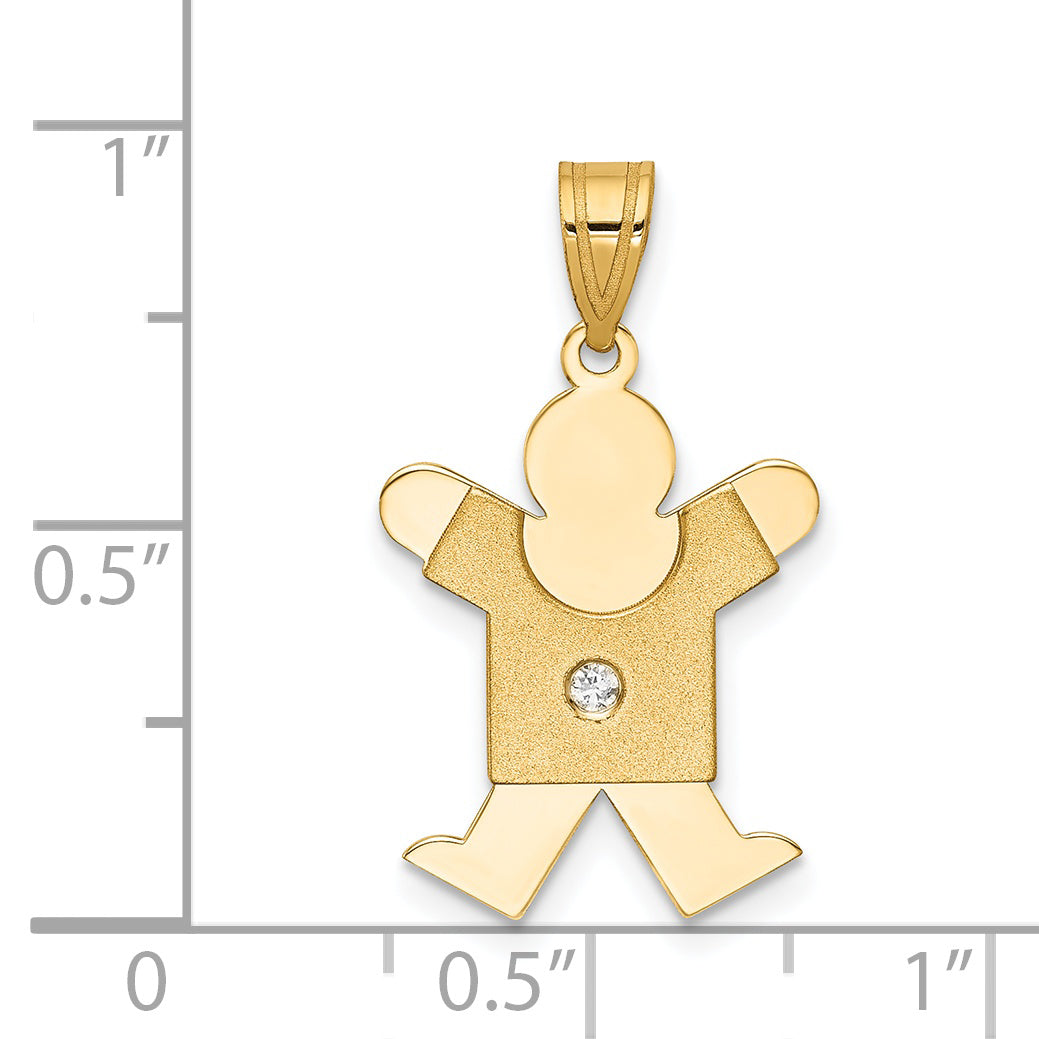 14k VS Diamond kid pendant