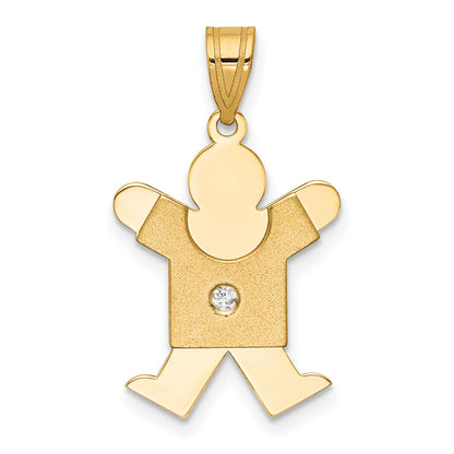 14k VS Diamond kid pendant