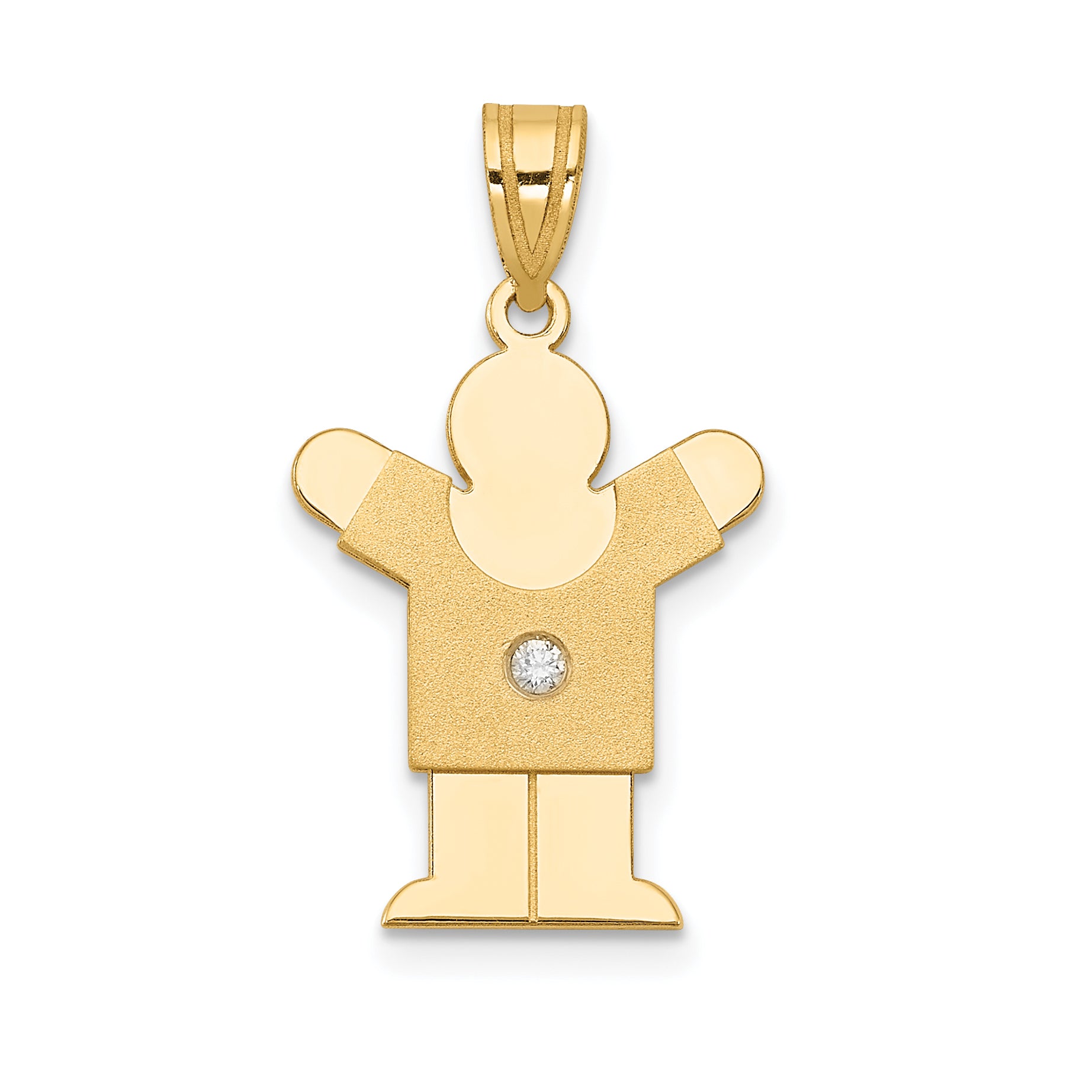 14k A Diamond kid pendant