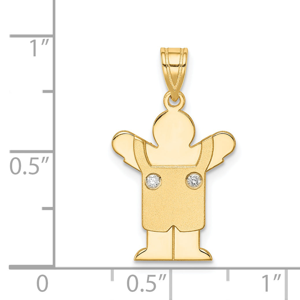 14k A Diamond kid pendant