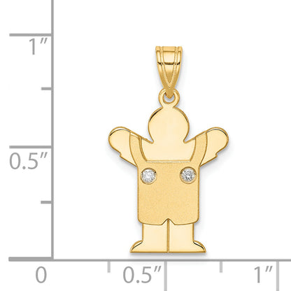 14k A Diamond kid pendant
