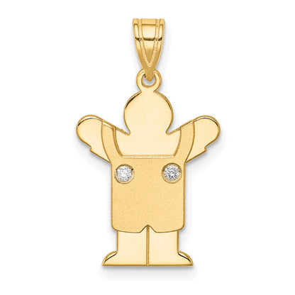 14k A Diamond kid pendant
