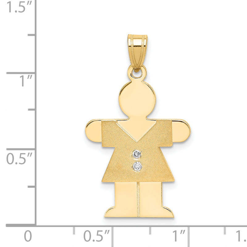 14k VS Diamond kid pendant