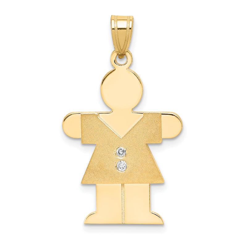14k VS Diamond kid pendant