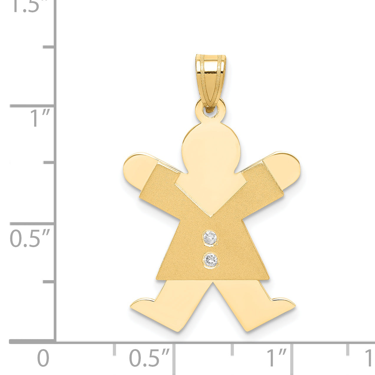 14k AAA Diamond kid pendant