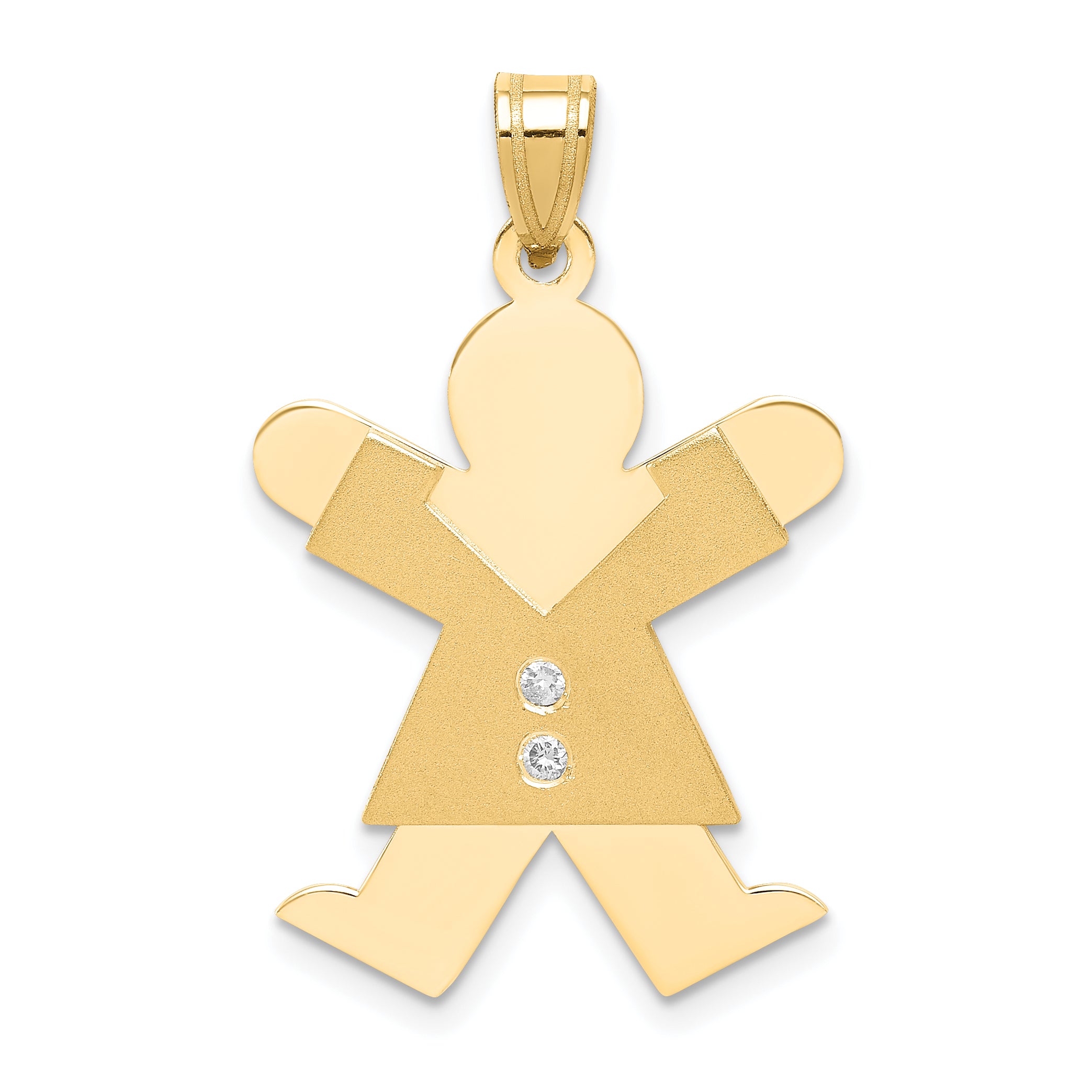 14k A Diamond kid pendant