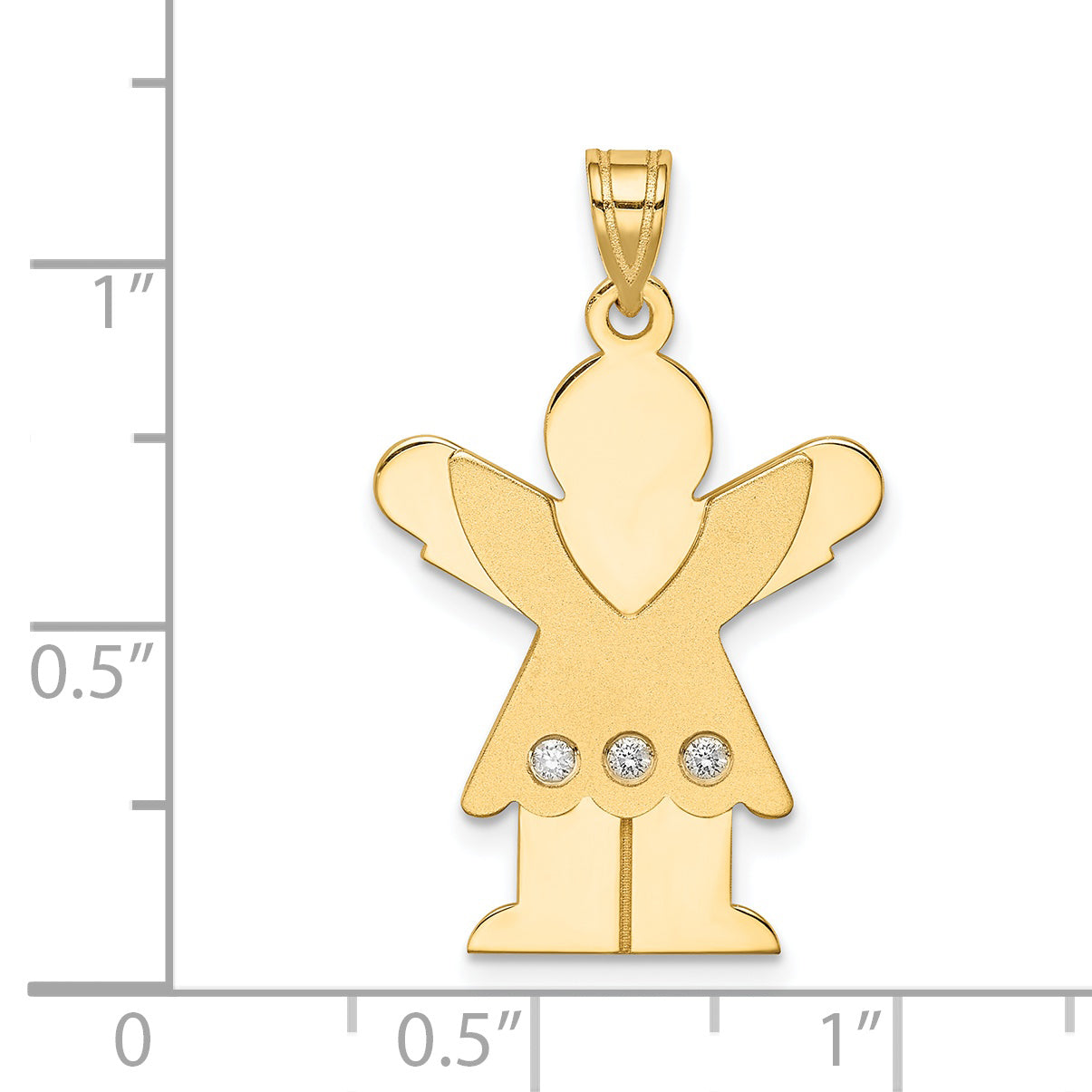 14k A Diamond kid pendant