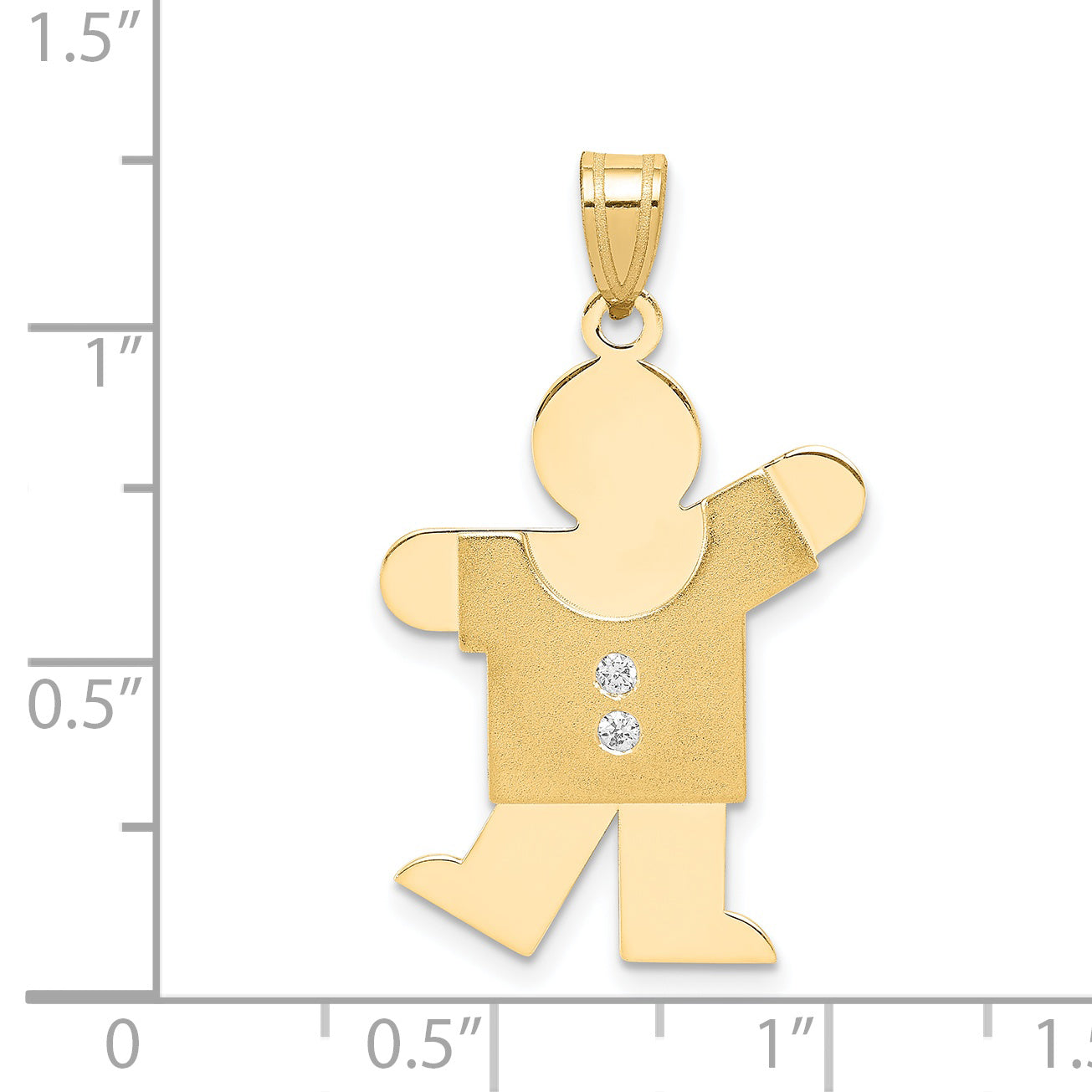 14k AAA Diamond kid pendant