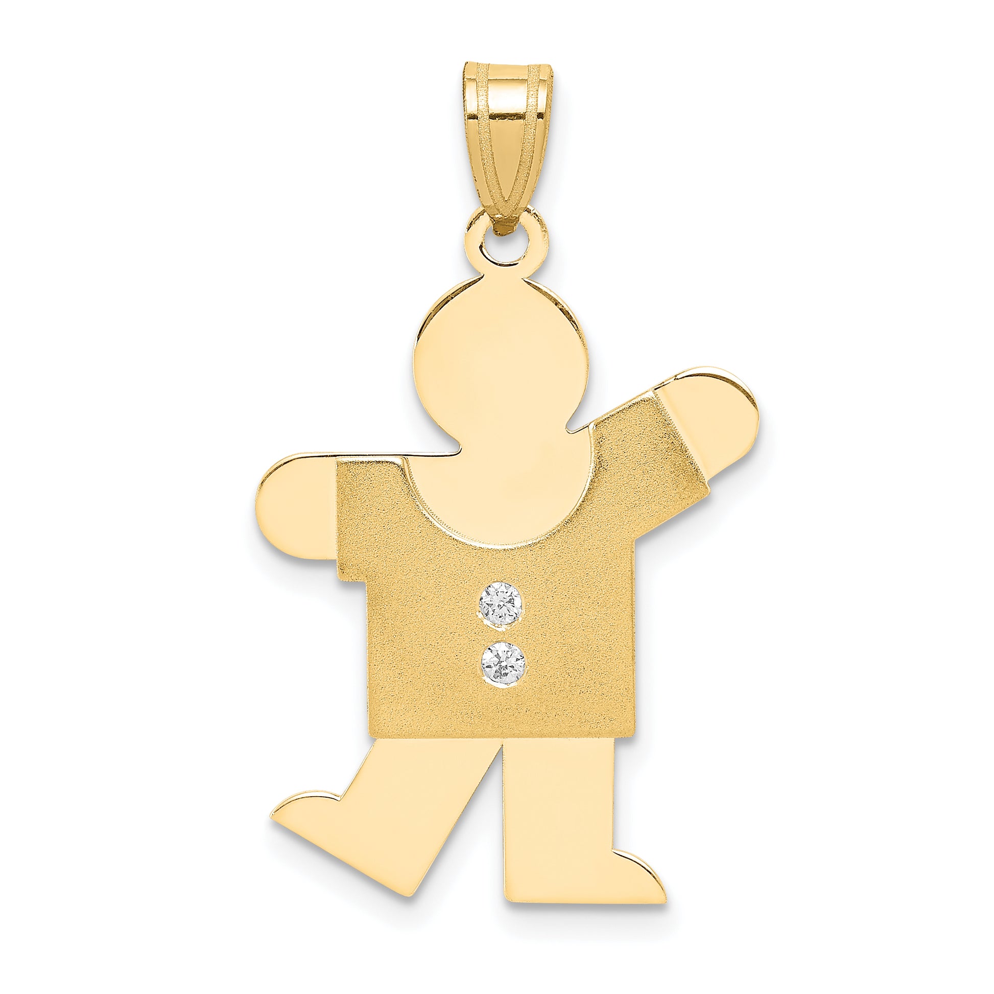 14k AAA Diamond kid pendant
