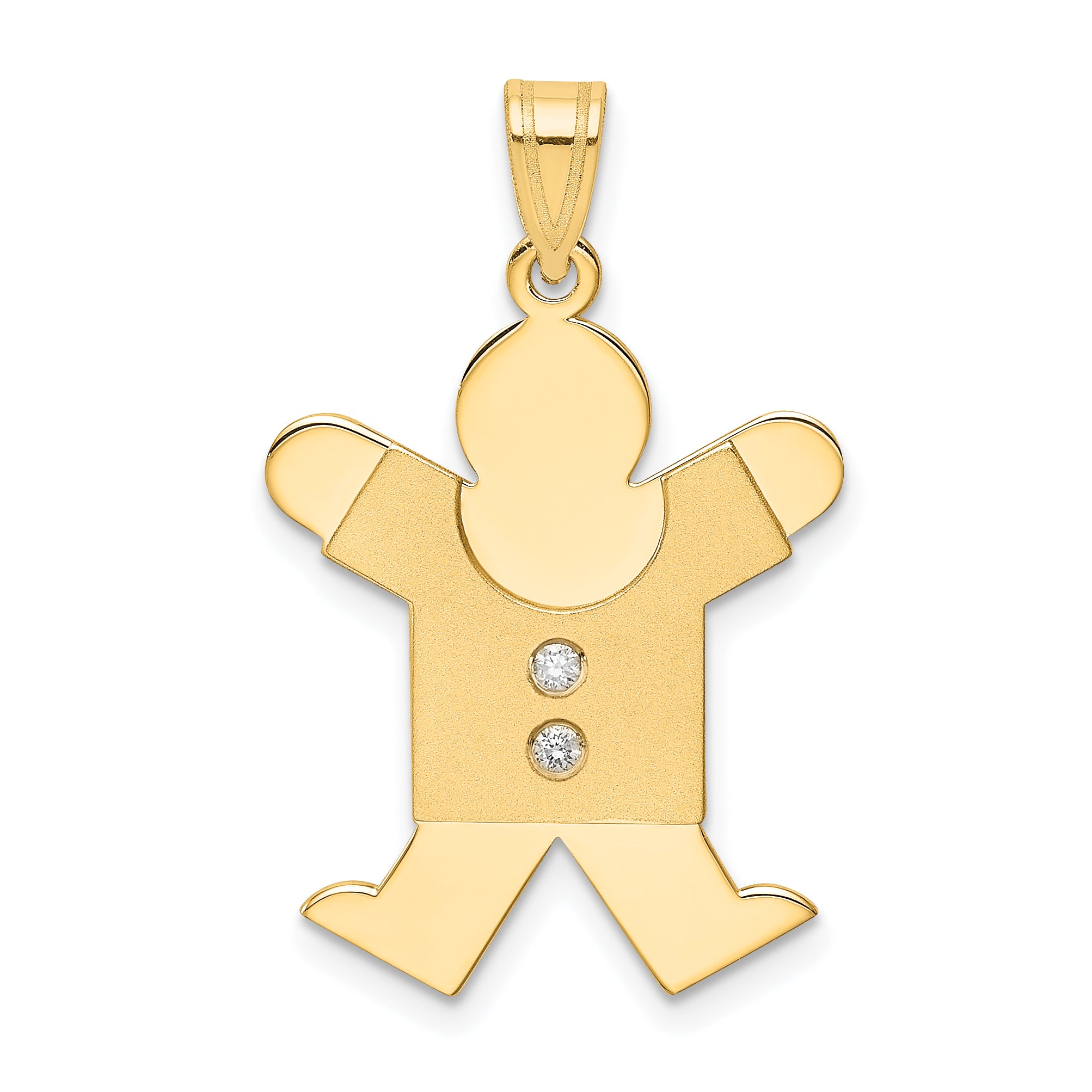 14k A Diamond kid pendant