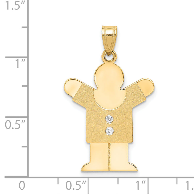 14k AAA Diamond kid pendant