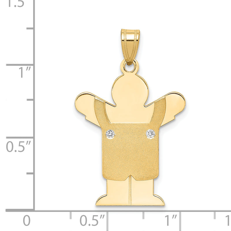 14k A Diamond kid pendant