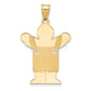 14k A Diamond kid pendant