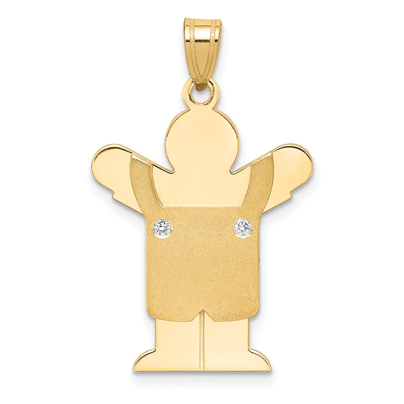 14k A Diamond kid pendant