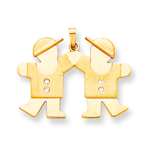 14k VS Diamond kid pendant