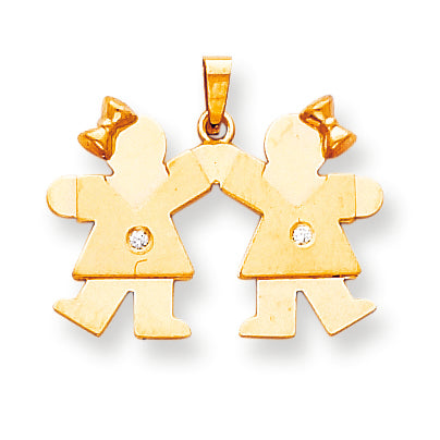 14k VS Diamond kid pendant