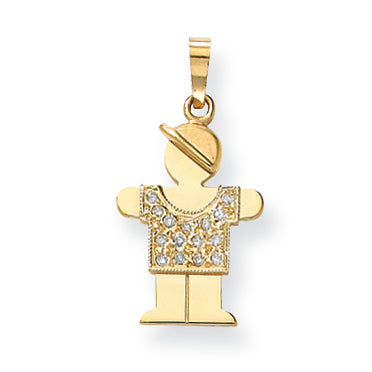 14k AA Diamond Pendant