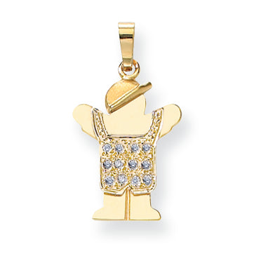 14k A Diamond kid pendant