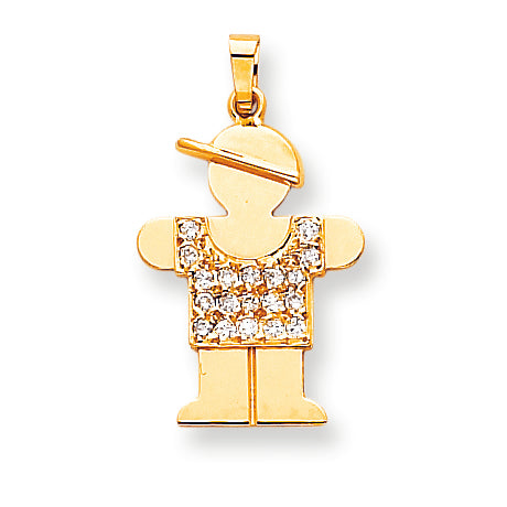 14k AA Diamond kid pendant