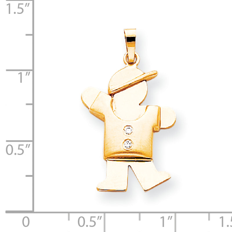14k A Diamond kid pendant