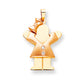 14k Two tone VS Diamond kid pendant