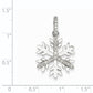 14K White Gold Diamond Large Snowflake Pendant