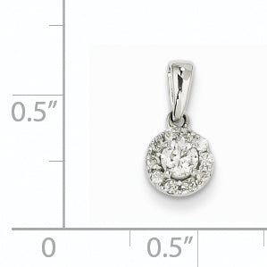 14k White Gold Diamond Pendant