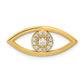 14ky Medium Diamond Evil Eye Pendant