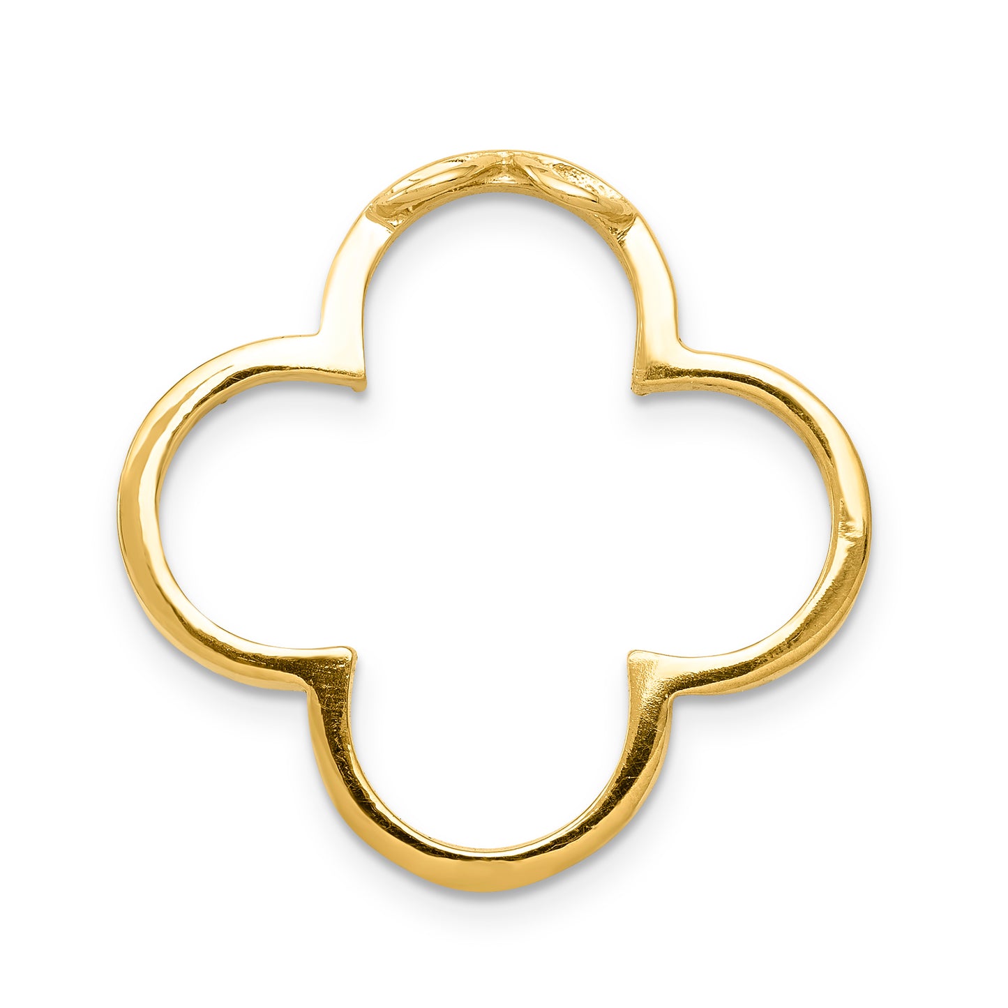 14k Medium Diamond Quatrefoil Design Pendant