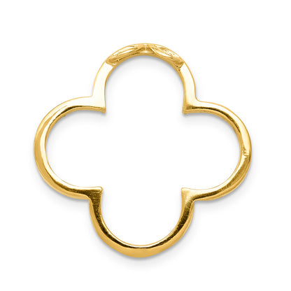 14k Medium Diamond Quatrefoil Design Pendant