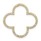 14k Medium Diamond Quatrefoil Design Pendant
