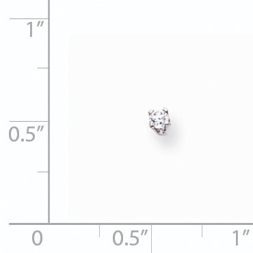 14k White Gold VS Diamond earring