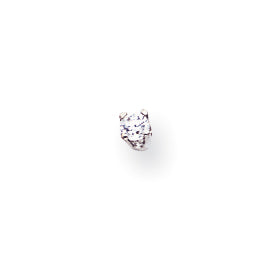 14k White Gold A Diamond earring