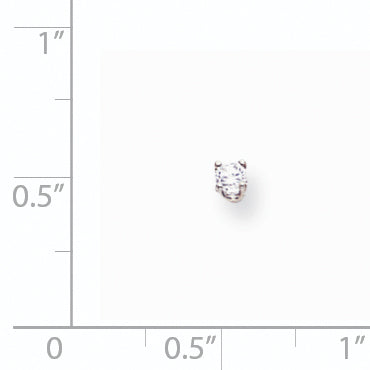 14k White Gold VS Diamond earring