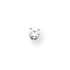 14k White Gold AA Quality Complete Diamond Stud Earring