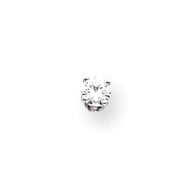 14k White Gold A Diamond earring