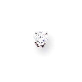14k White Gold A Diamond earring